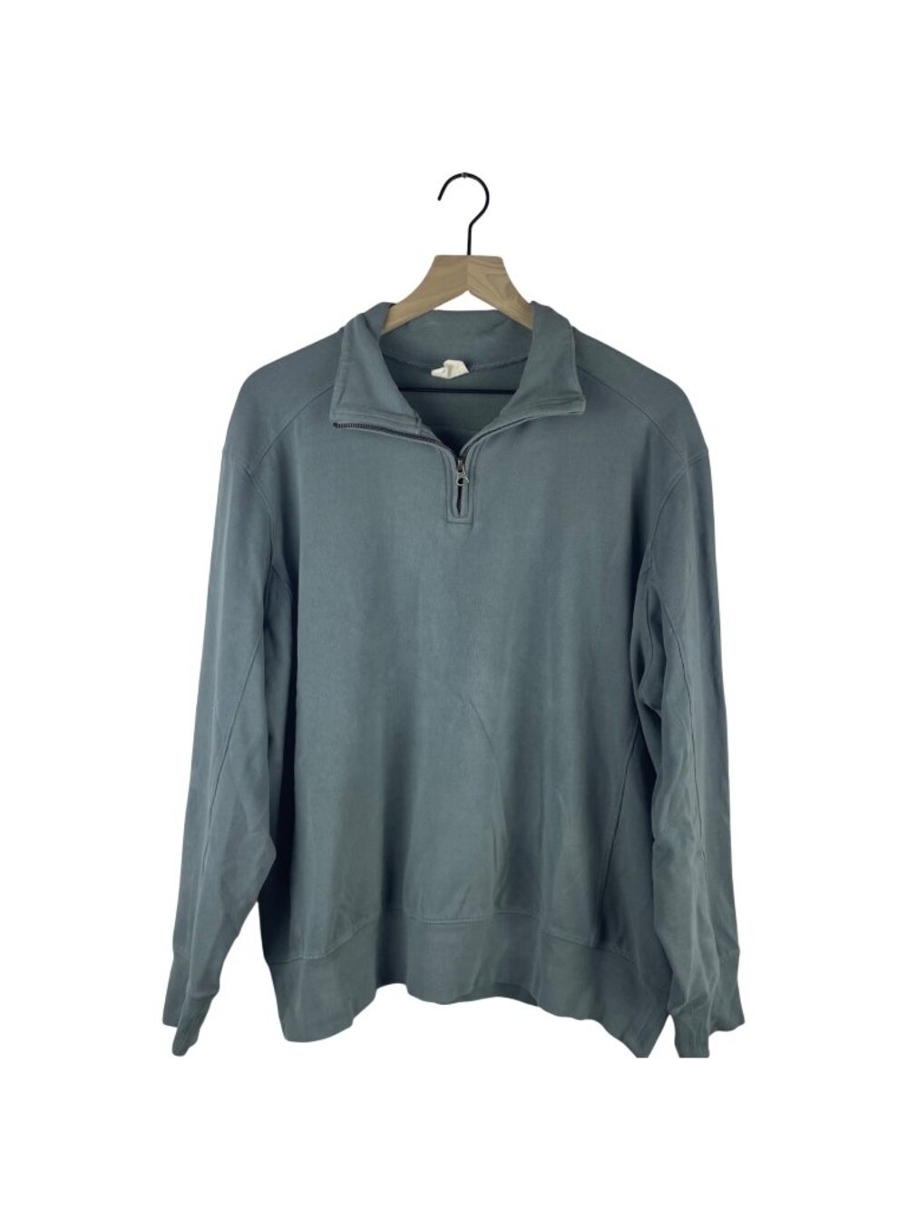 Pact Organic Cotton Stash French Terry Quarter Zip Sweatshirt Men's XL Gray